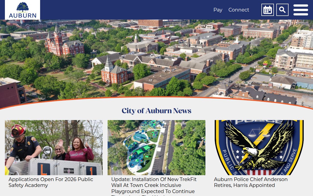 City of Auburn official website homepage