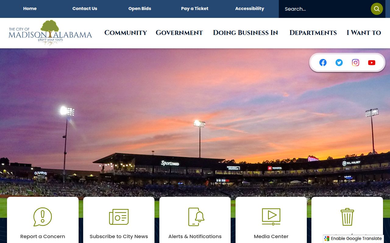 City of Madison official website homepage